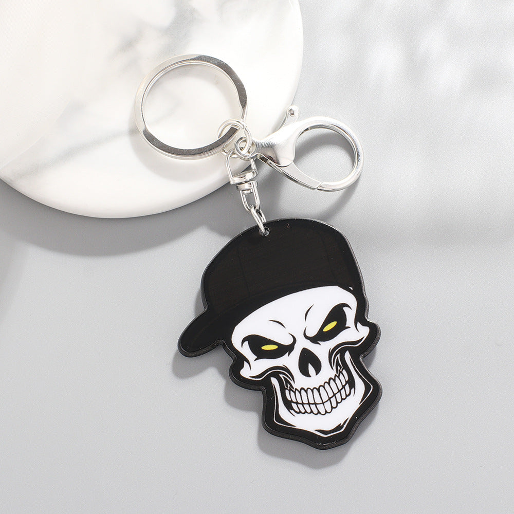 Wholesale Mexican Calavera Acrylic Skull Keychain